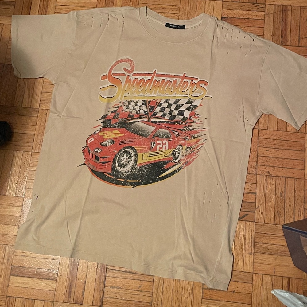 VINTAGE FOREVER 21 SPEEDMASTERS RACING NASCAR STYLE DISTRESSED T SHIRT